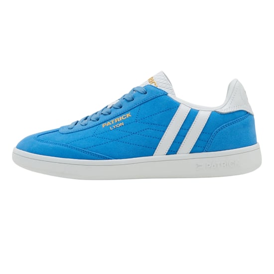 Patrick Mens Lyon Suede Cupsole Sneakers (Blauw/Wit) - Image 1