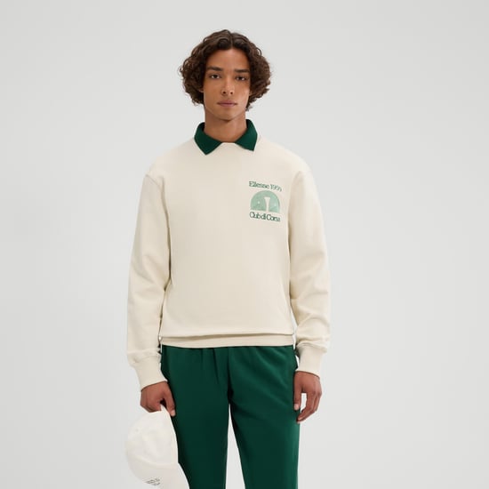 Ellesse Mannen Club Di Corsa Hoodie (Off White) - Image 3