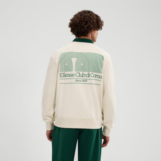 Ellesse Mannen Club Di Corsa Hoodie (Off White) - Image 5