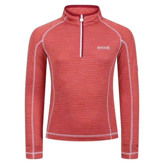 Regatta Kinderen/Kinderen Berley Half Zip Top met lange mouwen (Mineraal Rood) - Image 1