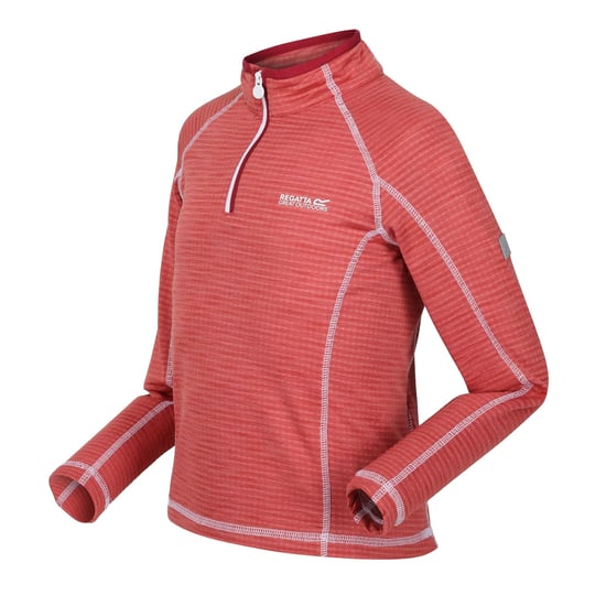 Regatta Kinderen/Kinderen Berley Half Zip Top met lange mouwen (Mineraal Rood) - Image 3