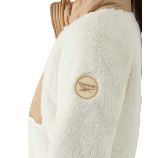 Reebok Dames Double Monkey Fleece Jacket (Crème) - Image 3