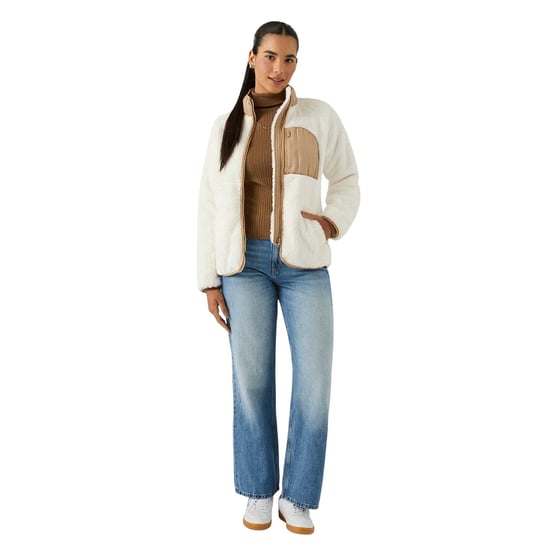 Reebok Dames Double Monkey Fleece Jacket (Crème) - Image 4