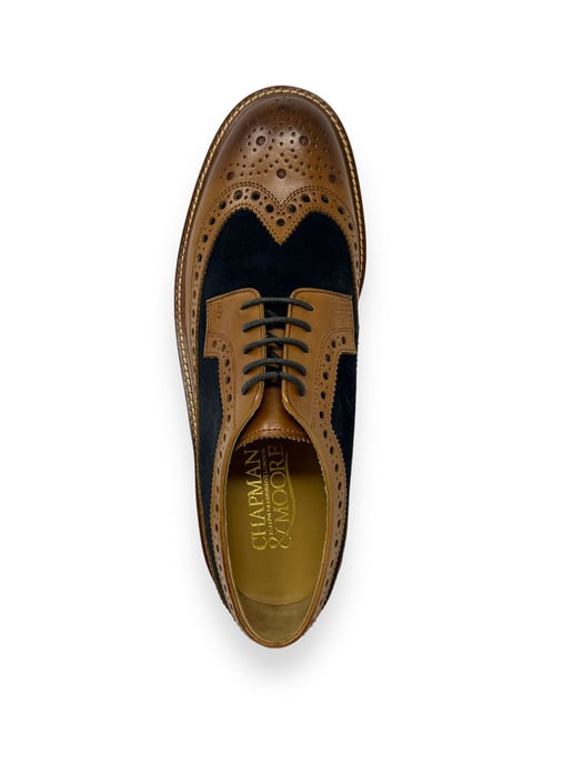 Winkelen Voor Chapman & Moore Longwing Brogue Country Lederen Heren Bruine Veterschoenen - Image 3