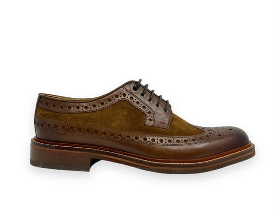 Chapman & Moore Longwing Brogue Country Lederen Heren Bruine Veterschoenen - Image 2