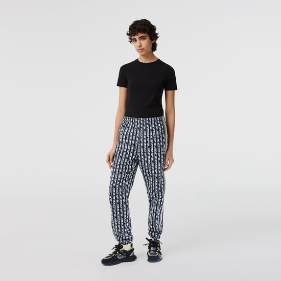 Women's Lacoste Logo Print Joggers in Black - Image 3