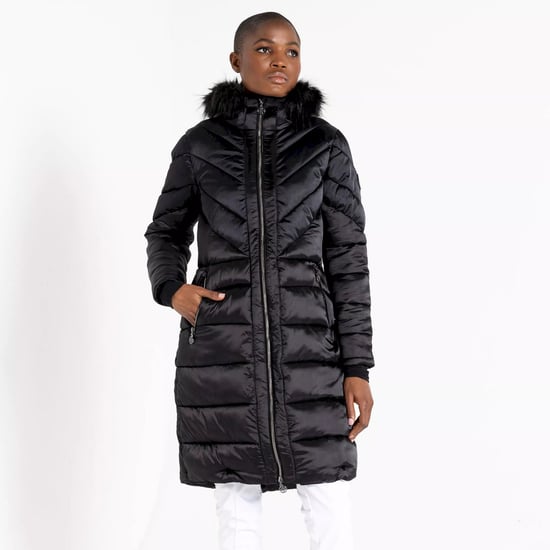 Dare 2B Dames/Dames Julien Macdonald Suppression Longline Jacket (Zwart) - Image 3