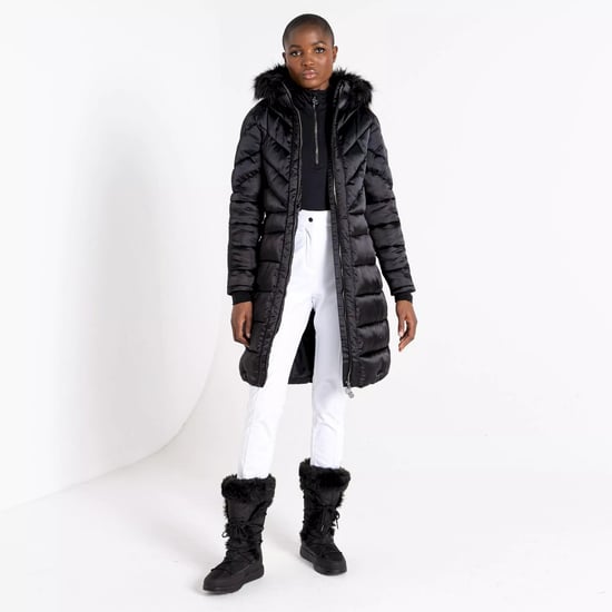 Dare 2B Dames/Dames Julien Macdonald Suppression Longline Jacket (Zwart) - Image 4