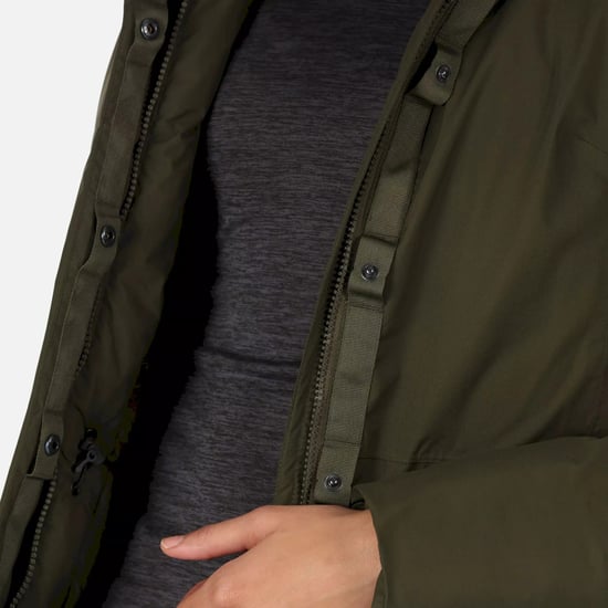 Regatta Dames/Dames Yewbank II Waterdichte Parka (Donkere Khaki) - Image 4