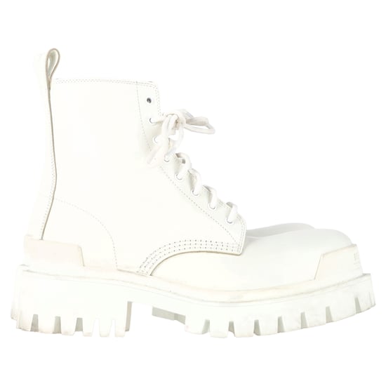 Balenciaga Strike Combat Boots in wit kalfsleer - Image 1