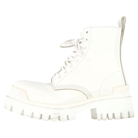 Balenciaga Strike Combat Boots in wit kalfsleer - Image 4