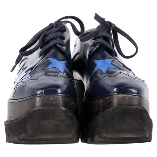 Stella McCartney Elyse platform derby schoenen in marineblauw leer - Image 2