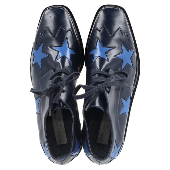 Stella McCartney Elyse platform derby schoenen in marineblauw leer - Image 3