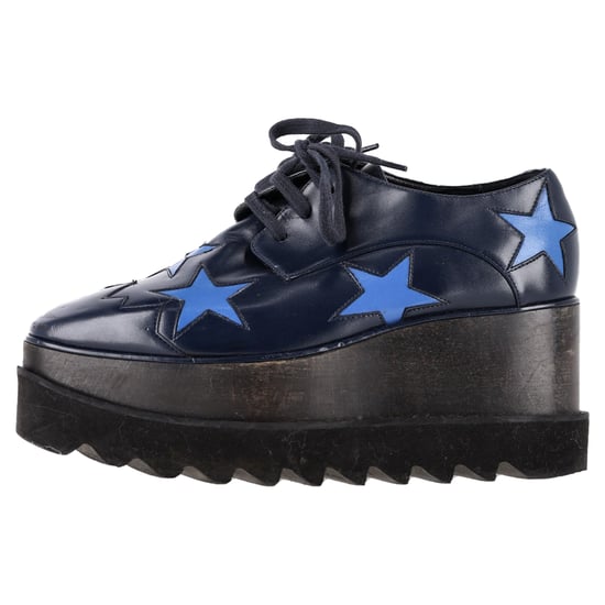 Stella McCartney Elyse platform derby schoenen in marineblauw leer - Image 4