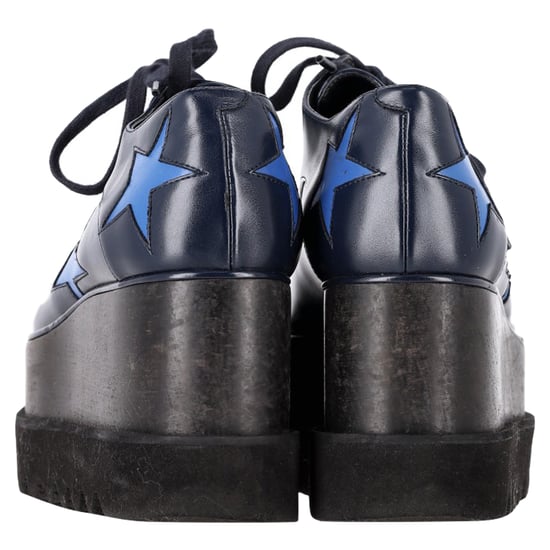 Stella McCartney Elyse platform derby schoenen in marineblauw leer - Image 5