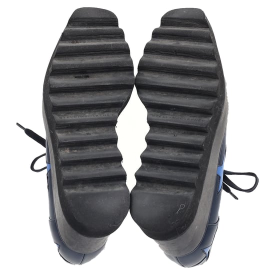 Stella McCartney Elyse platform derby schoenen in marineblauw leer - Image 6