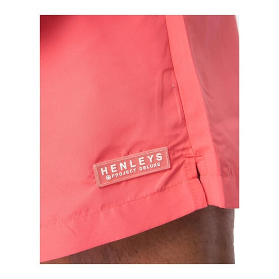 Henleys Mens Henpool Swim Shorts (Coral) - Image 3