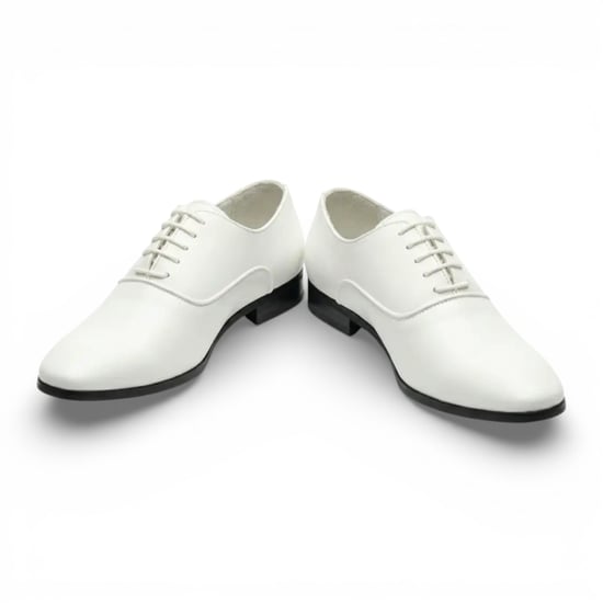 Formele witte Oxford brogue schoenen van PU-lakleer voor heren - Image 4