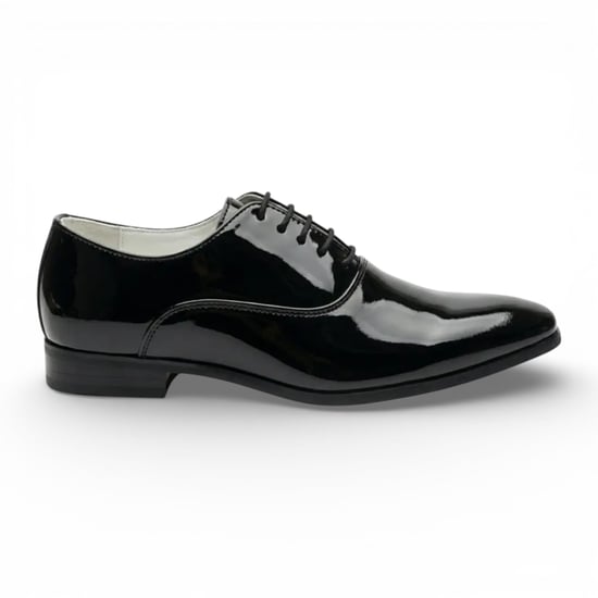 Formele zwarte lakleren Oxford brogue schoenen voor heren - Image 1