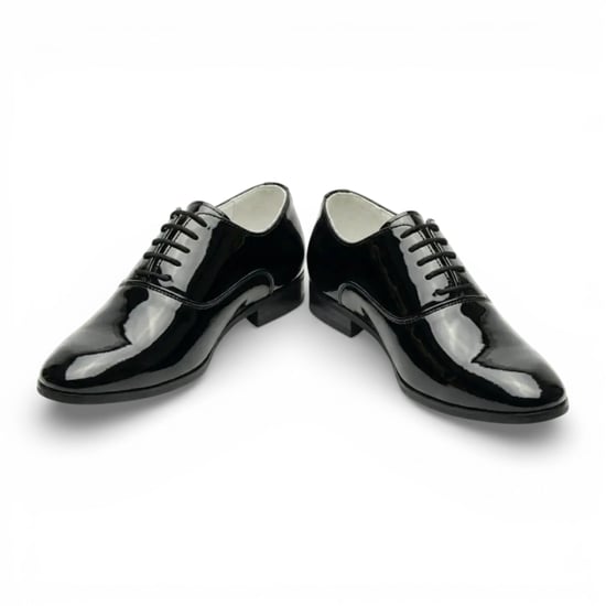 Formele zwarte lakleren Oxford brogue schoenen voor heren - Image 4