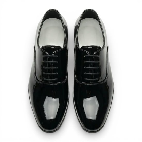 Formele zwarte lakleren Oxford brogue schoenen voor heren - Image 5