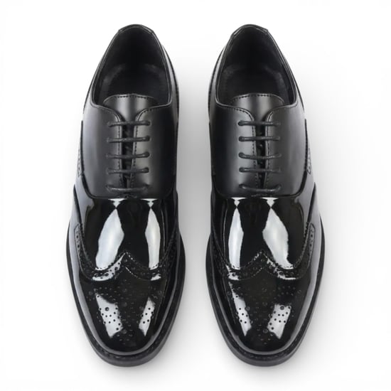 Zwarte herenschoenen van lakleer met vleugelneus (PV-model) - Image 5