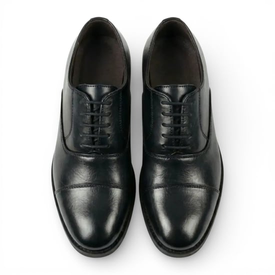 Zwarte heren Oxford brogue schoenen van lakleer met neuskap. - Image 4