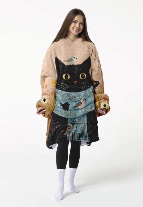 "Cat in a Scarf" Knuffeltrui Huggie - Image 2