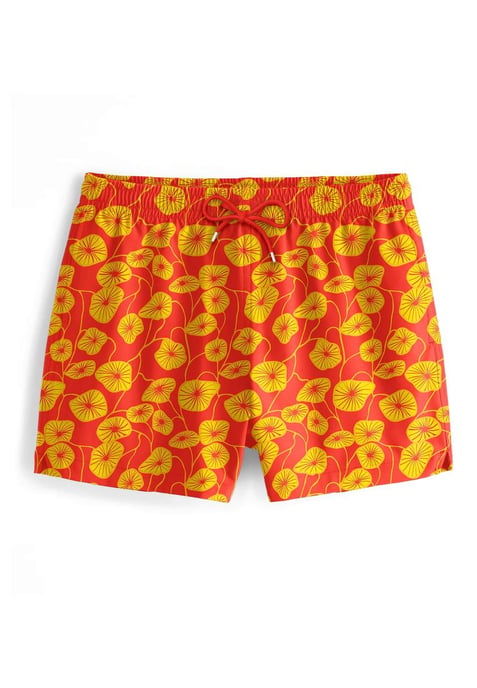 "Flora Red" Zwemshorts - Image 1