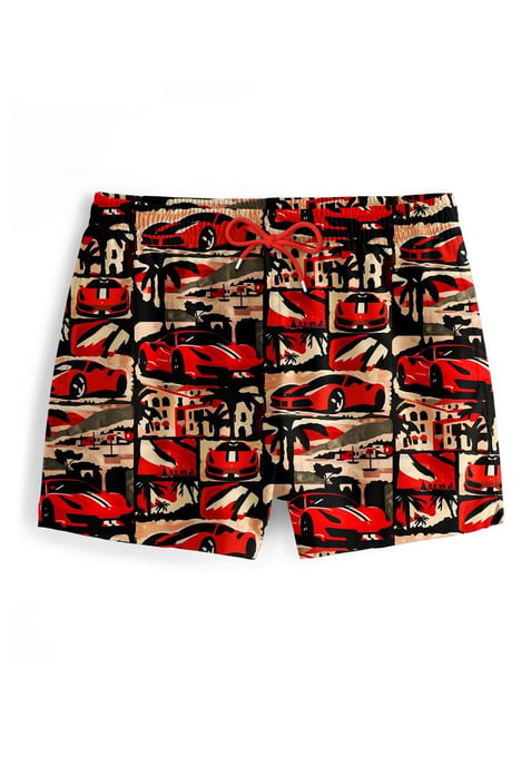 "Rosso Corsa" Zwemshorts - Image 1