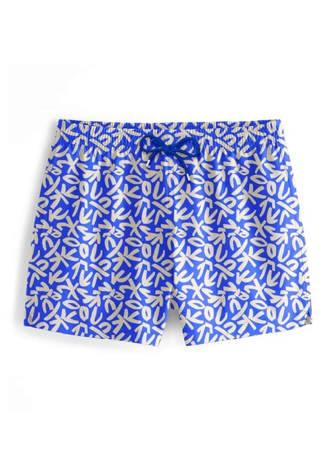 "Blue Geometric" Zwemshorts - Image 1