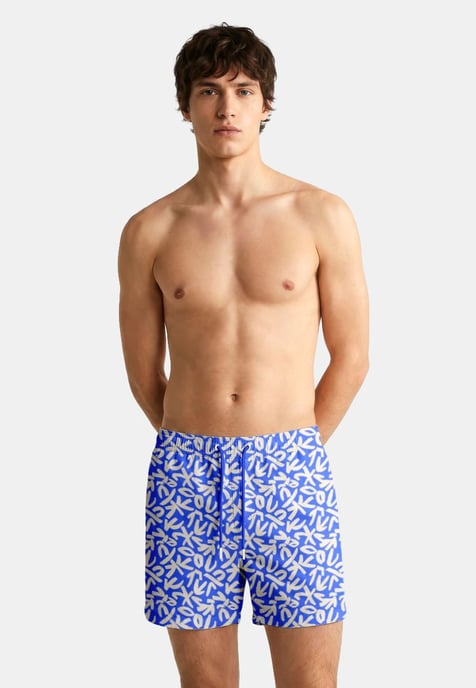 "Blue Geometric" Zwemshorts - Image 2