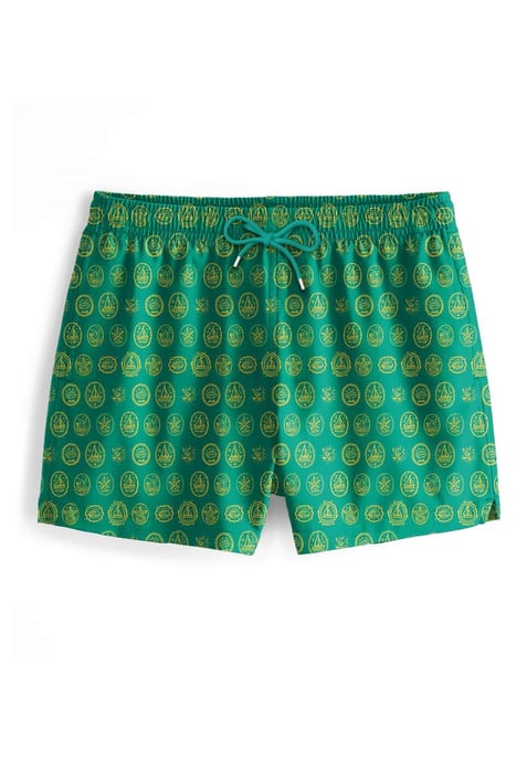"Green Sailboats" Zwemshorts - Image 1