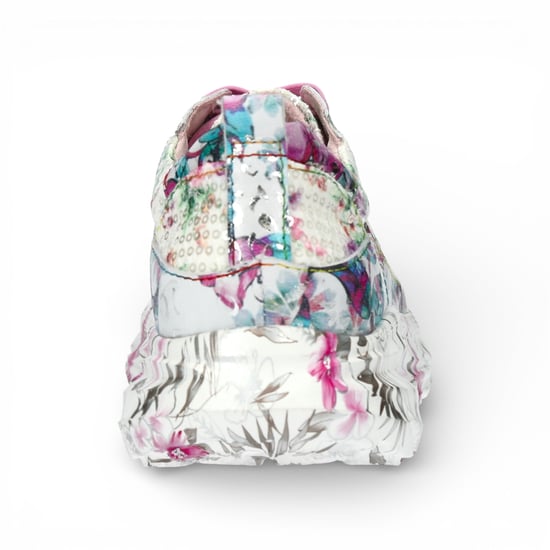Laura Vita Sofiao 07 dames sneakers met roze bloemenprint en platformzool, gemaakt van leer. - Image 6