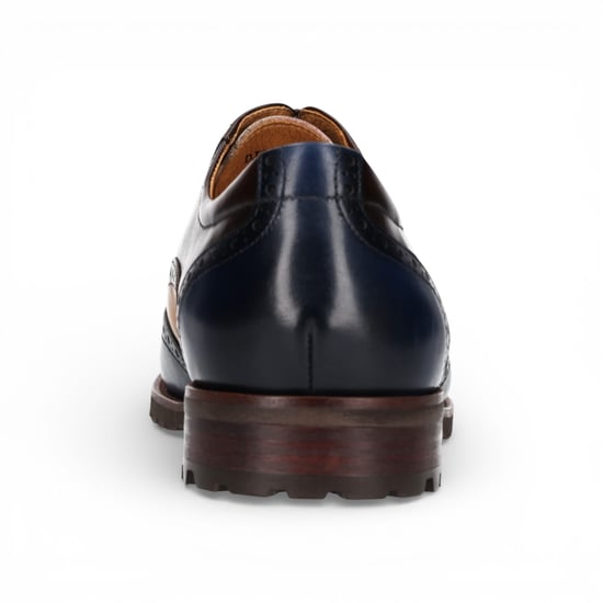 Lorenzo Conti Heren Brogue Oxford Schoenen van Blauw Bruin Leer - Antonin 01 - Image 4