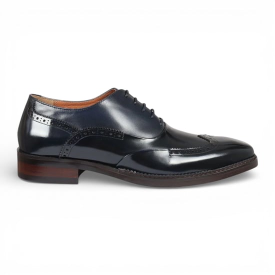 Justin Reess herenbrogues van zwart lakleer - Harry - Image 1