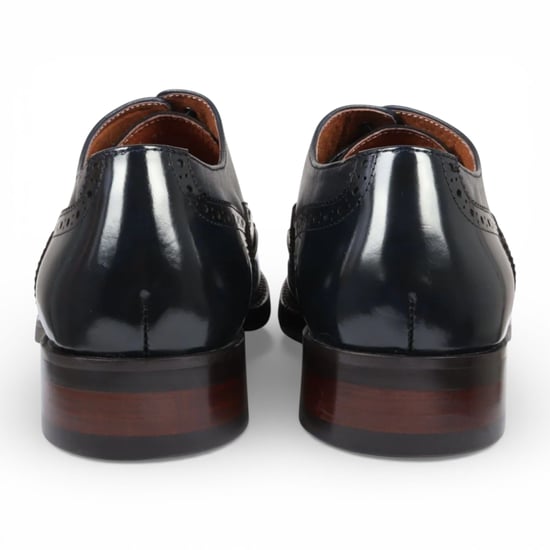 Justin Reess herenbrogues van zwart lakleer - Harry - Image 3
