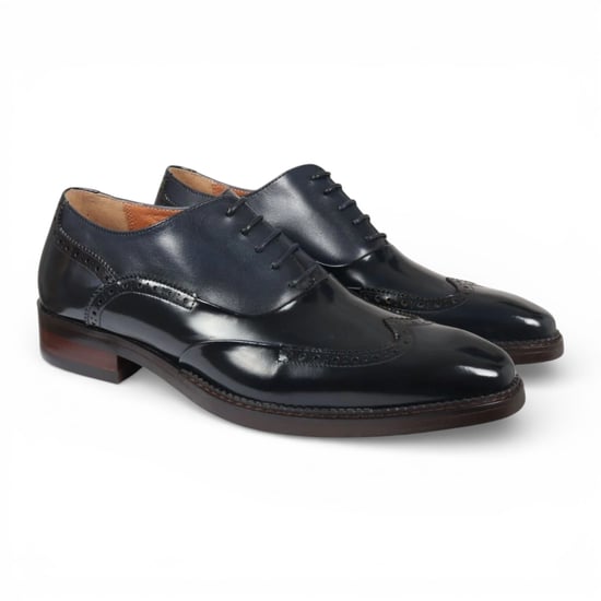 Justin Reess herenbrogues van zwart lakleer - Harry - Image 5