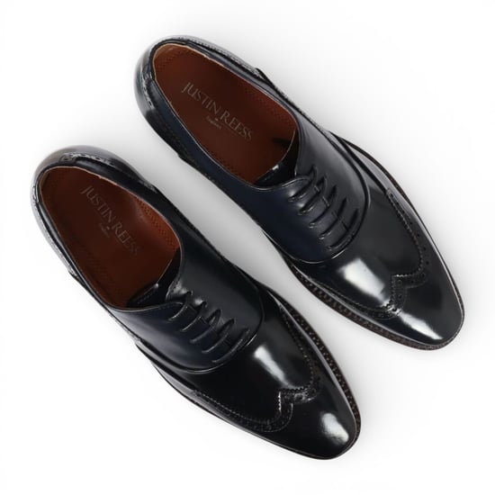 Justin Reess herenbrogues van zwart lakleer - Harry - Image 6