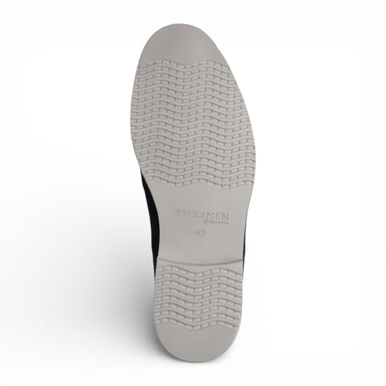 Tamaris herenschoenen van marineblauw suède leer met gladde neus, elegante derbyschoenen - Image 5