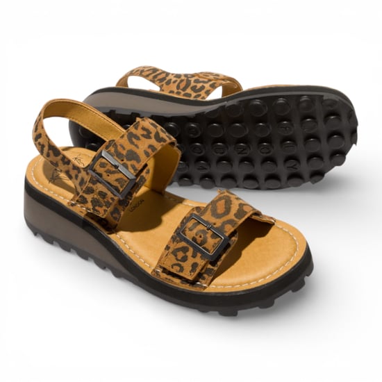 Fly London HEIF558FLY dames sandalen met gesp en cheetahprint in bruin leer - Image 5