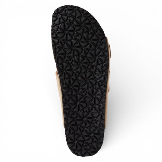 Tamaris herenslippers van zandbeige leer met instapzool. - Image 5