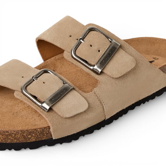 Tamaris herenslippers van zandbeige leer met instapzool. - Image 6