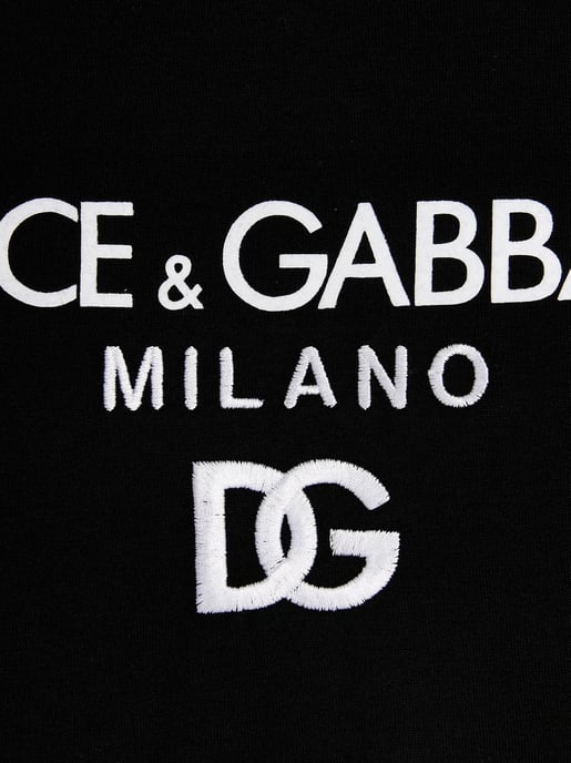 Dolce & Gabbana geborduurd T-shirt met DG Milano-logo in zwart - Image 3
