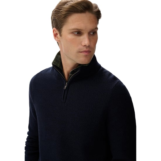 Superdry Katoen Textuur Henley Gebreide Truien - Image 3