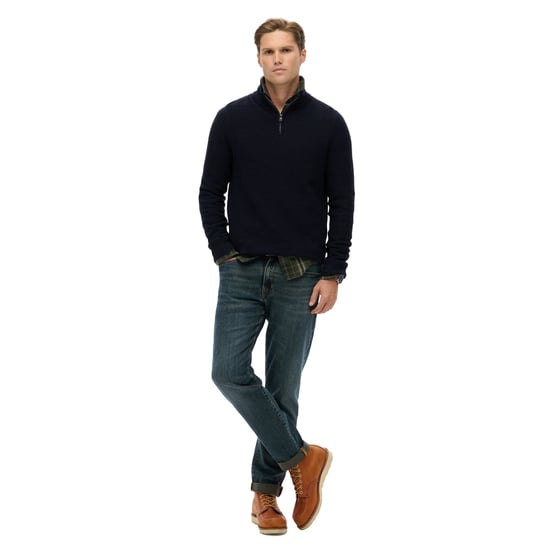 Superdry Katoen Textuur Henley Gebreide Truien - Image 5