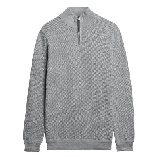 Superdry Katoenen Textuur Henley Gebreide Trui - Image 1