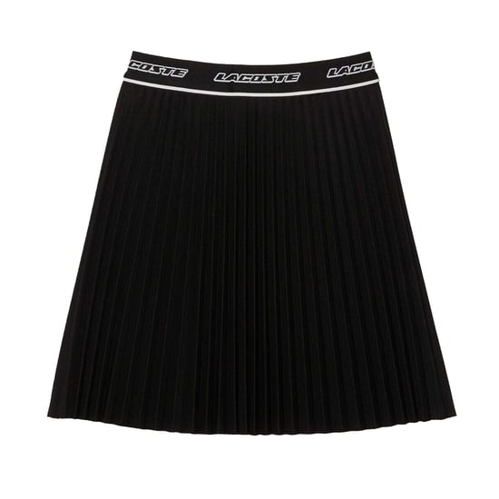 Lacoste Dames/Dames Geplooide Elastische Taille Rok (Zwart) - Image 1