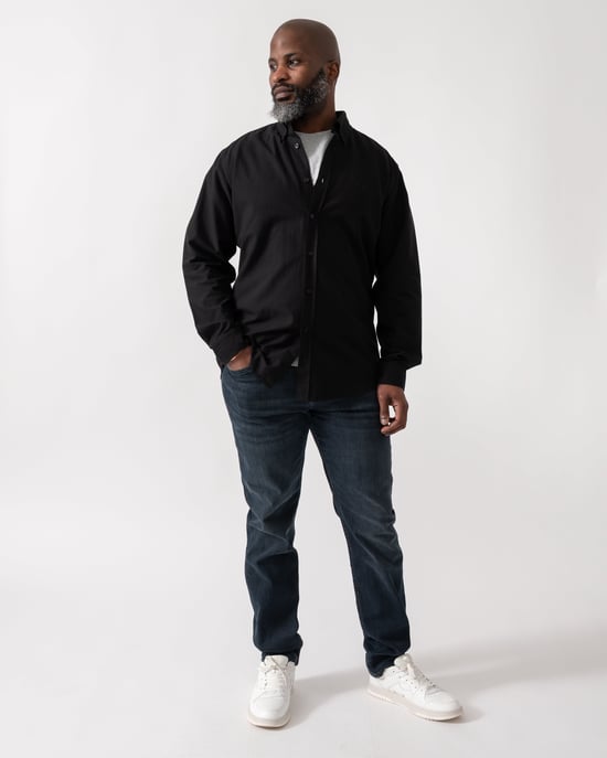 Rickert Lange Mouwen Shirt in Zwart - Image 4