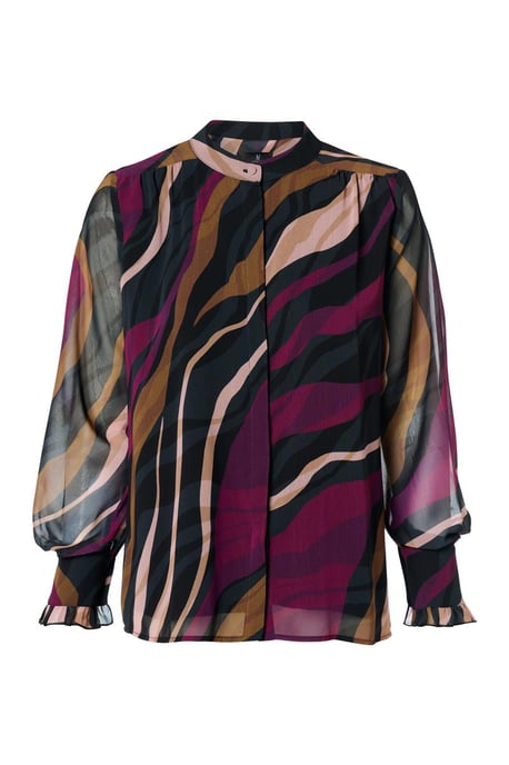 Caylee Print Blouse Dark Berry - Image 2